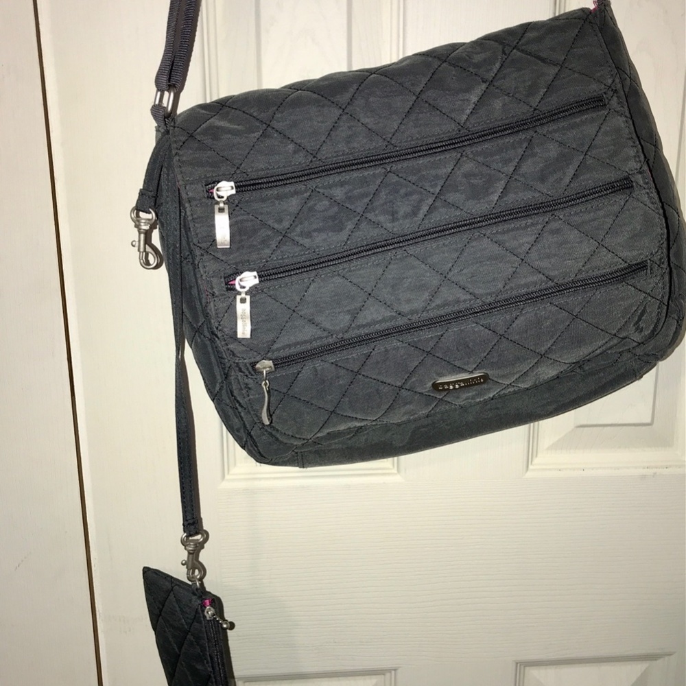 Baggallini travel crossbody satchel padded section for device